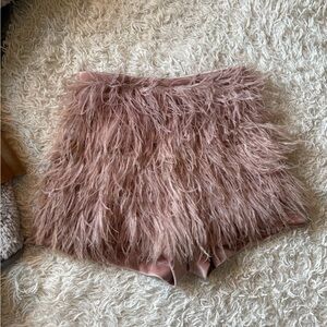 Women's Feathered Fringe Shorts